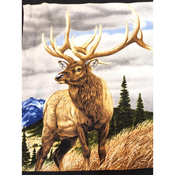 Robert Kaufman Wildlife Nature Panel Fabric Eagles Owls Deer Wolves & Elk By Al - Picture 2 of 12